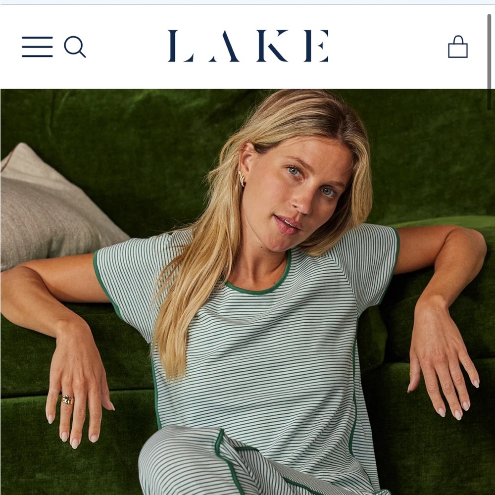 Green Stripe Lake Pajamas